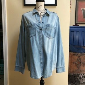 Express Size Large Blue Denim shirt - never worn